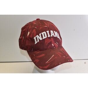 Indiana Hoosiers The Game Red Brushstroke Camo Hat Unisex Adjustable Abstract